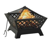 vidaXL Foyer avec tisonnier 64 cm XXL Acier
