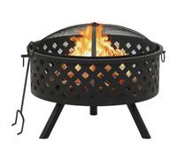 vidaXL Foyer avec tisonnier 68 cm XXL Acier
