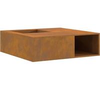 vidaXL Foyer Brun 100 x 100 x 30 cm Acier résistant aux intempéries