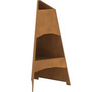 vidaXL Foyer brun 50 x 50 x 95 cm Acier résistant aux intempéries