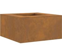 vidaXL Foyer Brun 80 x 80 x 40 cm Acier résistant aux intempéries