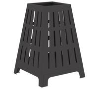 vidaXL Foyer de bois d'extérieur | Acier laminé à froid résistant à la rouille Chaleur spacieuse chambre trapézoïdale pour jardins et patios durable industrielle