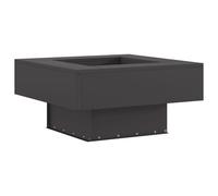 vidaXL Foyer carré noir 60x60x30 cm en acier