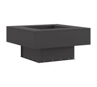 vidaXL Foyer carré noir 60x60x30 cm en acier