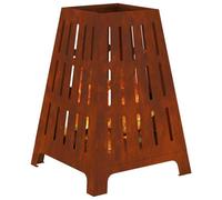 vidaXL Brasero carré 50x50x70 cm acier anti-intempéries