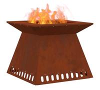 Vidaxl Brasero 60x60x50 Cm Acier Patiné