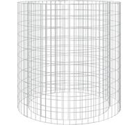 vidaXL Foyer en gabion Ø 100 cm Fer galvanisé