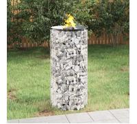vidaXL Foyer en gabion Ø 50 cm Fer galvanisé