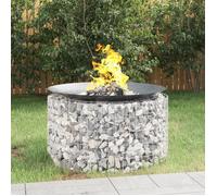 vidaXL Foyer en gabion Ø 100 cm fer galvanisé, cheminée en gabion, foyer extérieur en gabion, foyer rond en gabion, foyer 153560