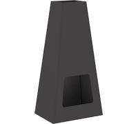 vidaXL Foyer Noir 50 x 35 x 100 cm Acier laminé à froid