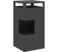 vidaXL Foyer Noir 50 x 50 x 100 cm Acier laminé à froid