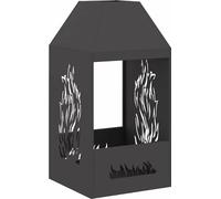vidaXL Foyer Noir 50 x 50 x 100 cm Acier laminé à froid