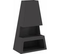 vidaXL Foyer Noir 60 x 35 x 100 cm Acier laminé à froid