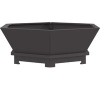 vidaXL Foyer Noir 75 x 75 x 28 cm Acier laminé à froid