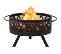 vidaXL Foyer rustique avec tisonnier 76 cm XXL Acier