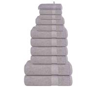 Serviette de bain - drap de bain Vidaxl Ensemble de serviettes FROGN 12 pcs gris 360 g/m²