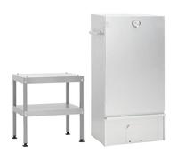 vidaXL Fumoir à four à barbecue avec table acier galvanisé