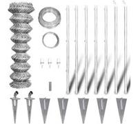 vidaXL Clôture à mailles losangées et poteaux acier galvanisé 15x1 m 141503