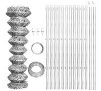 vidaXL Gaashek met palen 25x0,8 m gegalvaniseerd staal zilverkleurig141498 G