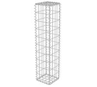 vidaXL Gabion avec Couvercle - 20 x 20 x 100 cm - en Pierre - Colonne - Panier à Pierres