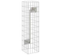 Colonne gabion Argent Acier inoxydable Gabion en métal Colonne décorative vidaXL