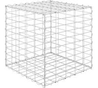 vidaXL Gabion cube haut fil d'acier 50x50x50 cm