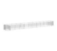 vidaXL Gabion haut-plateau Fer galvanisé 600x100x50 cm