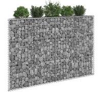 vidaXL Lit surélevé à gabion en trapèze Acier galvanisé 150x20x100 cm 145654