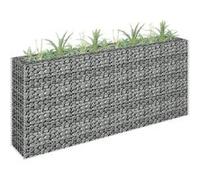 Vidaxl Lit Surélevé À Gabion Acier Galvanisé 180x30x90 Cm
