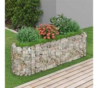 vidaXL Gabion plantenbak verhoogd 190x50x50 cm gegalvaniseerd ijzer152025 G