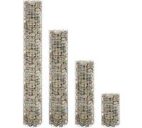 Gabion plantenbakken 4 st rond verhoogd Ã~30x50/100/150/200 cm152023