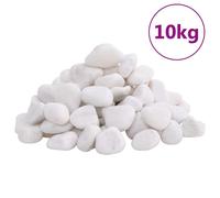 Vidaxl Galets Polis 10 Kg Blanc 2-5 Cm
