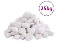 Vidaxl Galets Polis 25 Kg Blanc 2-5 Cm
