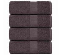 Vidaxl Gants De Toilette 4 Pcs Anthracite 15x21 Cm 360 G/M² 100% Coton