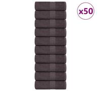 Vidaxl Gants De Toilette 50 Pcs Anthracite 15x21cm 360 G/M² 100% Coton