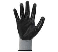 vidaXL Gants de Travail 12 pcs Gris et Noir 10 / XL Polyester, Équipement Moderne de Protection, Gants de sécurité, Accessoires Flexibles, vêtements durables, Confort Optimal pour Jardin, ateli