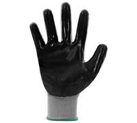 vidaXL Gants de Travail 12 pcs Gris et Noir 11 / XXL Polyester