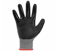 vidaXL Gants de Travail 12 pcs Gris et Noir 7 / S Polyester