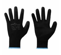 vidaXL Gants de Travail 12 pcs Noir 9 / l Polyester, Essentiels de l'Atelier, Gants de Travail Modernes, Protection Flexible pour Maison et Jardin