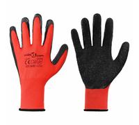 vidaXL Gants de Travail 12 pcs Rouge et Noir 10 / xl Revêtement en latex