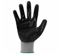 vidaXL Gants de Travail 24 pcs Gris et Noir 11 / XXL Polyester, Équipement Moderne de Protection, Gants de sécurité, Accessoires Flexibles, vêtements durables, Confort Optimal pour Jardin, ateli