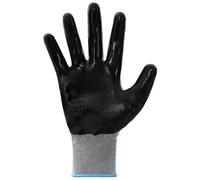 vidaXL Gants de Travail 24 pcs Gris et Noir 9 / l Polyester