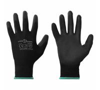 vidaXL Gants de Travail 24 pcs Noir 11 / XXL Polyester, Essentiels de l'Atelier, Gants de Travail Modernes, Protection Flexible pour Maison et Jardin