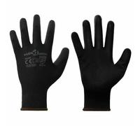 vidaXL Gants de Travail 24 pcs Noir 8 / m Polyester, Essentiels de l'Atelier, Gants de Travail Modernes, Protection Flexible pour Maison et Jardin
