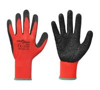 vidaXL Gants de Travail 24 pcs Rouge et Noir 11 / XXL