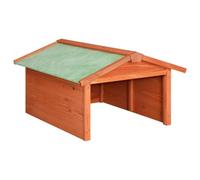vidaXL Bois de Sapin Solide Garage de Tondeuse à Gazon Abri de Tondeuse Housse pour Tondeuse à Gazon Protection Jardin Extérieur 72x87x50 cm