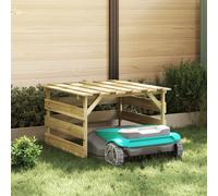 vidaXL Garage de tondeuse à gazon robotisée en bois de pin imprégné