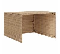 vidaXL Garage pour robot tondeuse beige 86x90x52/57 cm résine tressée