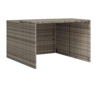 vidaXL Garage pour Robot Tondeuse, Abri de Rangement pour Robot Tondeuse, Auvent de Jardin Terrasse, Gris 86x90x52/57 cm Résine Tressée