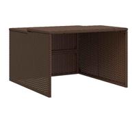 vidaXL Garage pour robot tondeuse Marron 86x90x52/57 cm Résine tressée